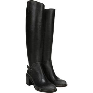 Franco Sarto Women's l-Kiana Wide Calf Knee High Boot Rustic‎ Black Size 5.5M